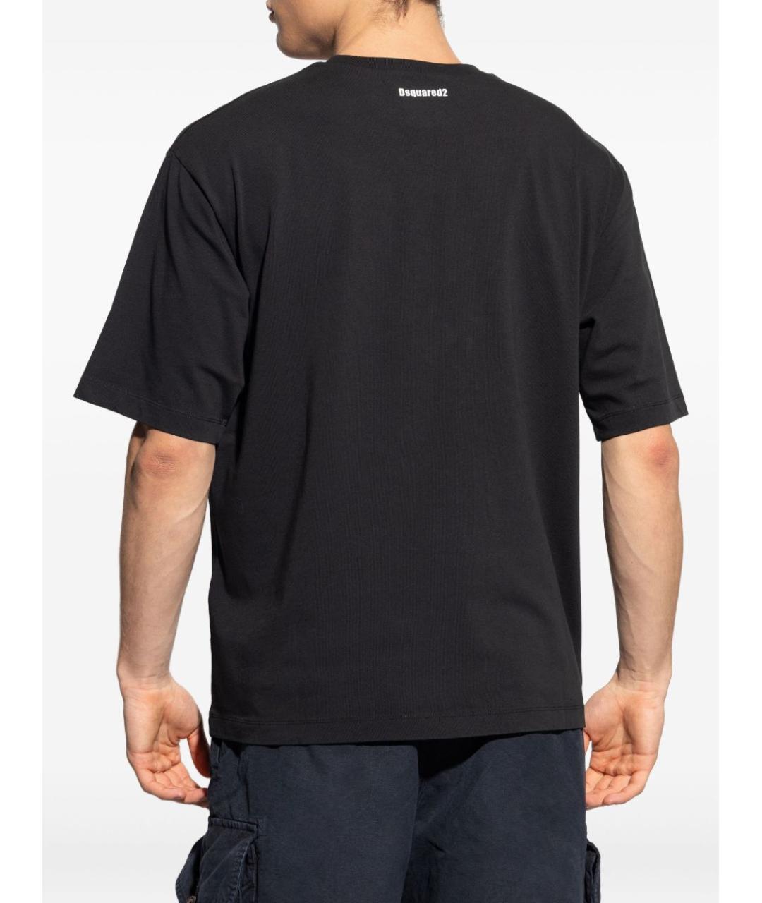 DSQUARED2 Черная хлопковая футболка, фото 3