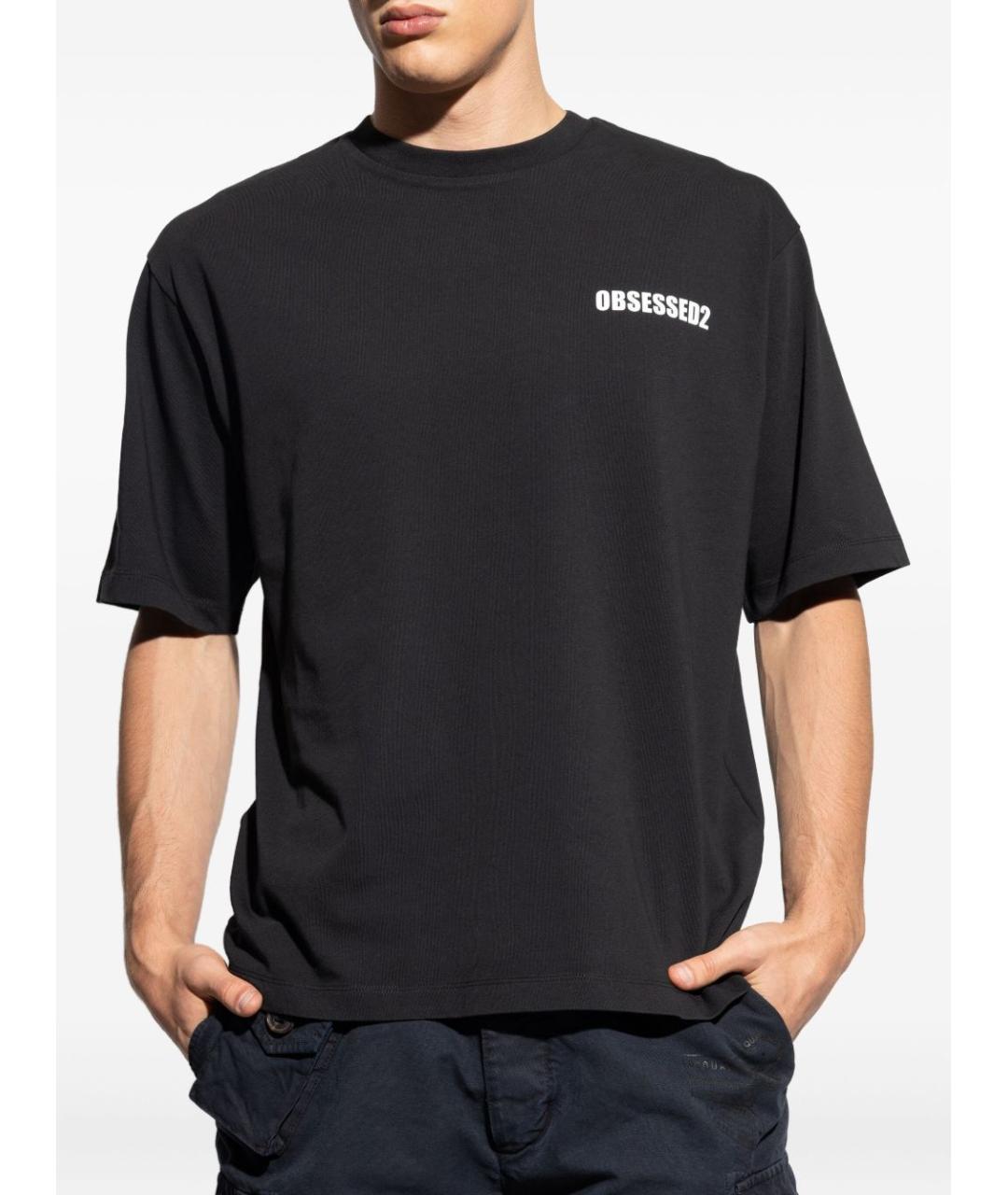 DSQUARED2 Черная хлопковая футболка, фото 2