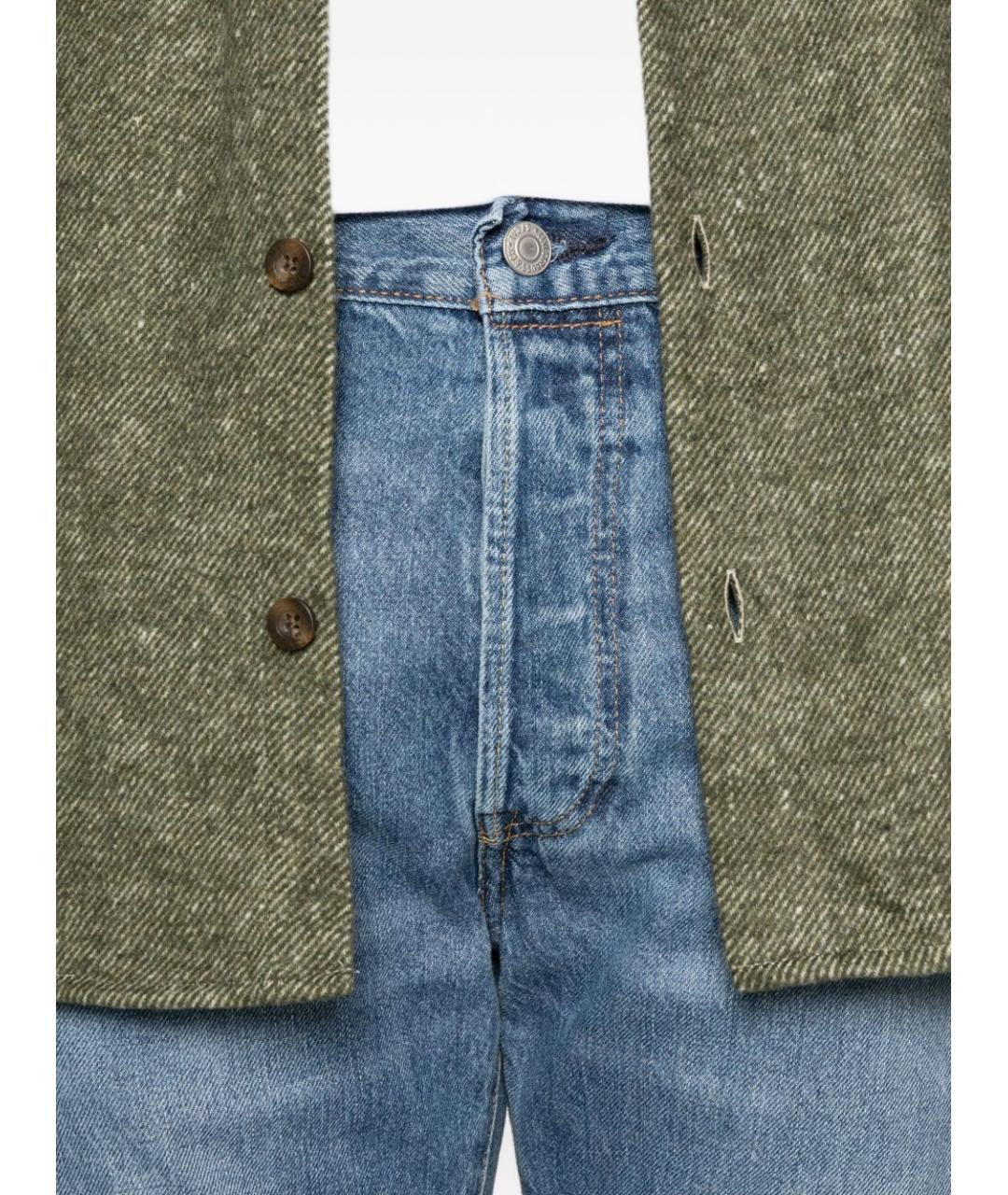 LEVI'S Синие хлопковые прямые джинсы, фото 3