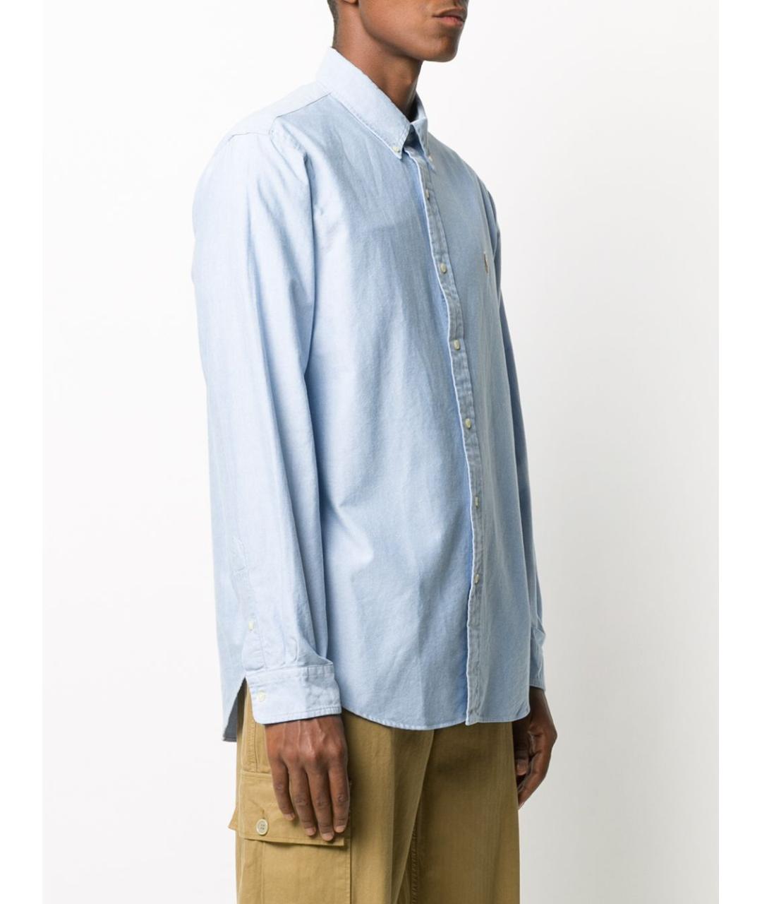 POLO RALPH LAUREN Голубая хлопковая кэжуал рубашка, фото 4