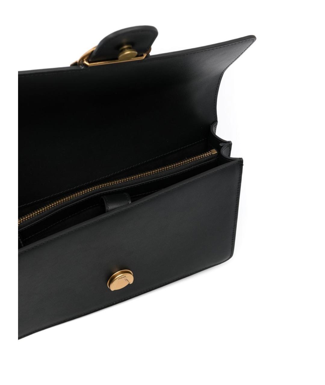 PINKO Черная кожаная сумка через плечо, фото 6
