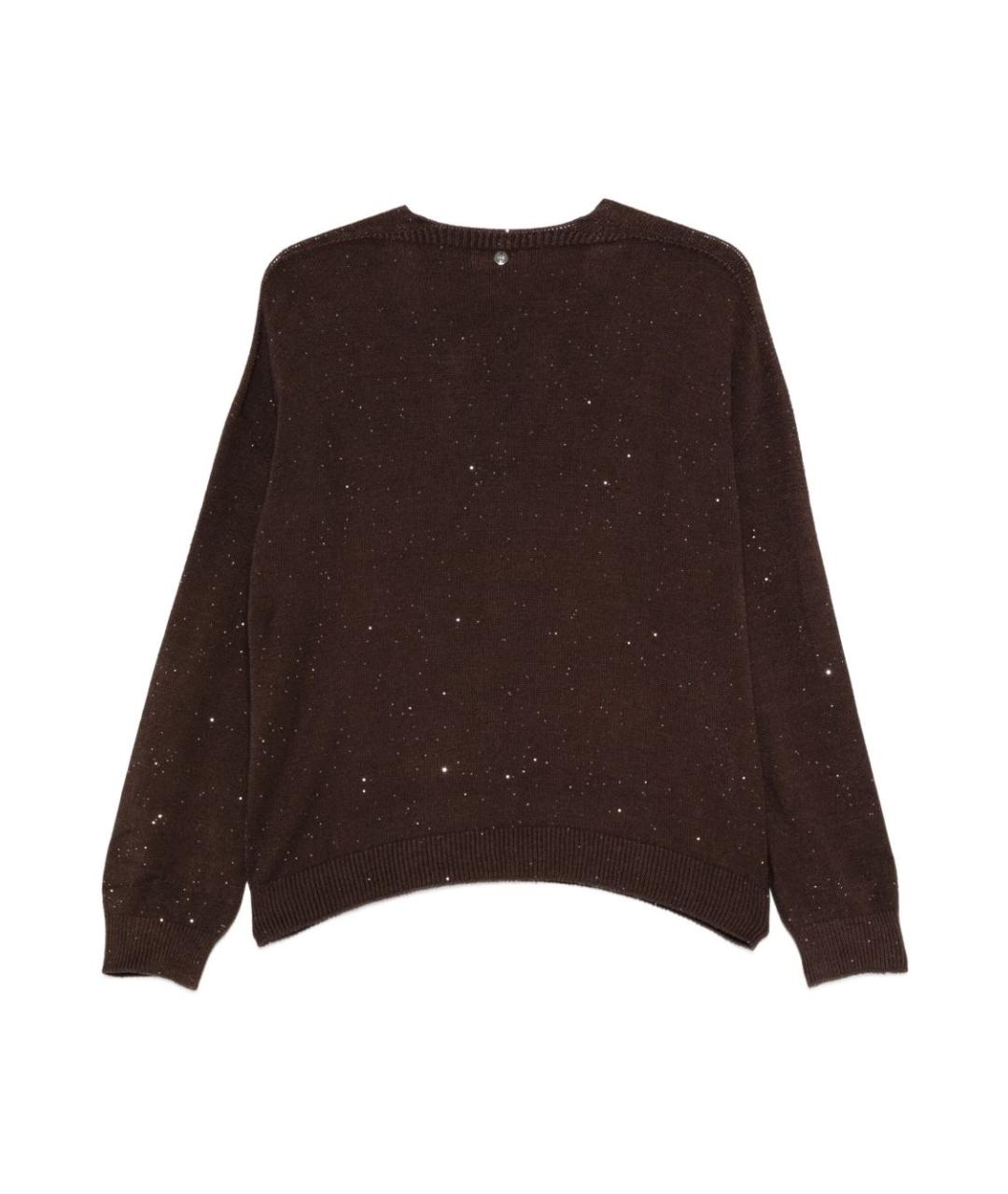 LIU JO Коричневый вискозный джемпер / свитер, фото 2