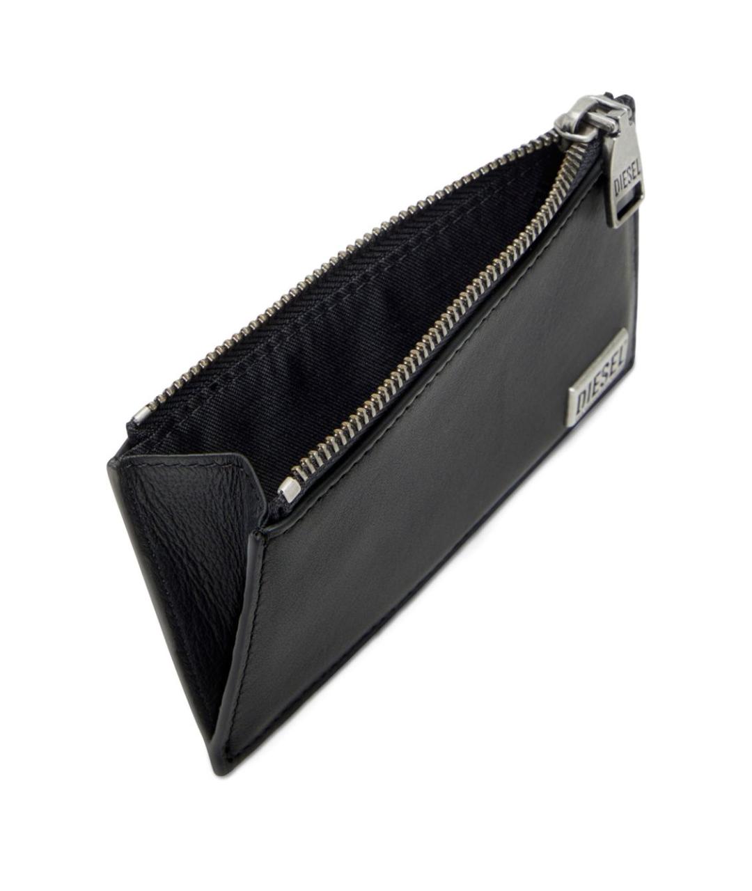 DIESEL Черный кожаный кошелек, фото 4