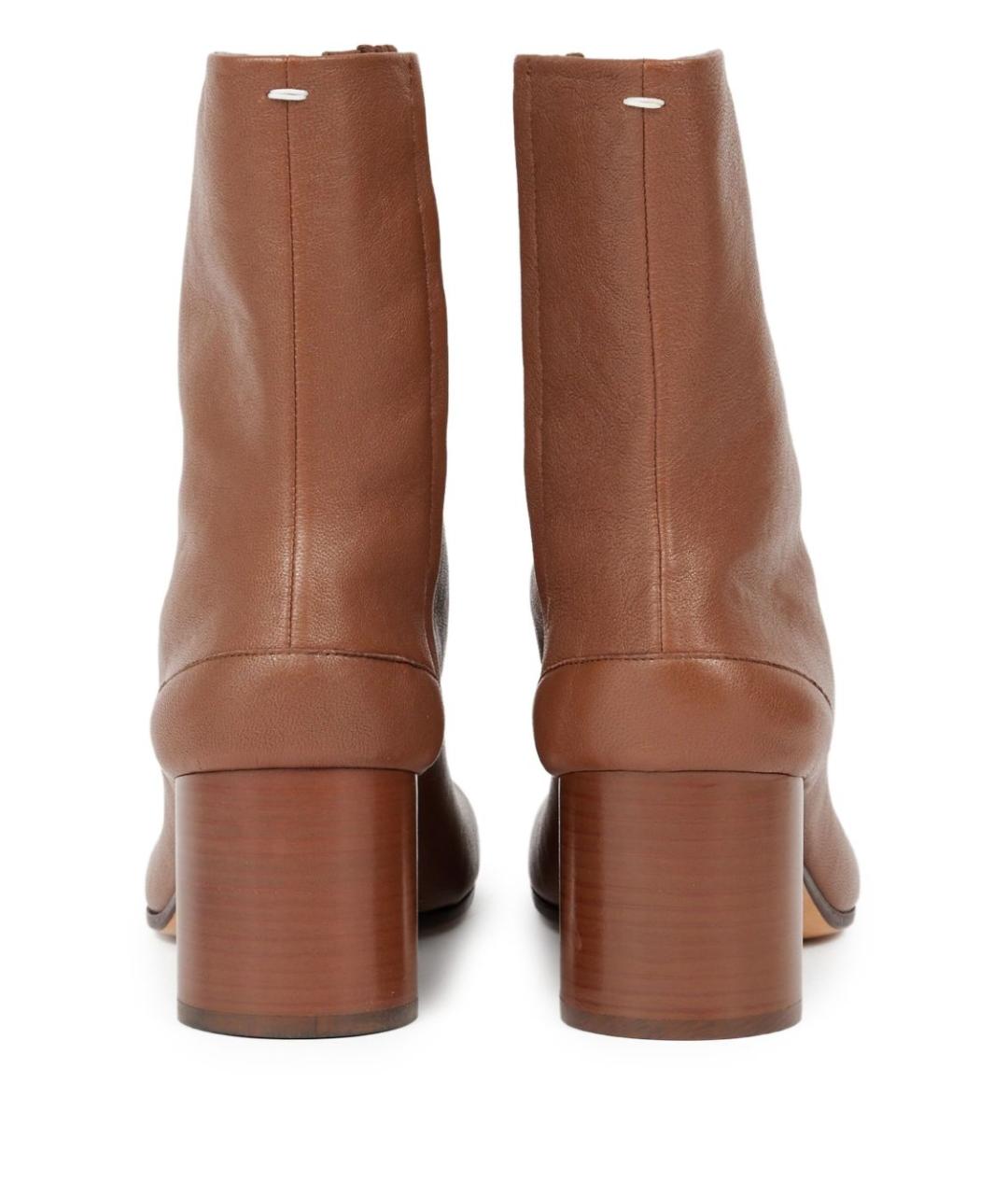 MAISON MARGIELA Коричневые кожаные ботильоны, фото 5