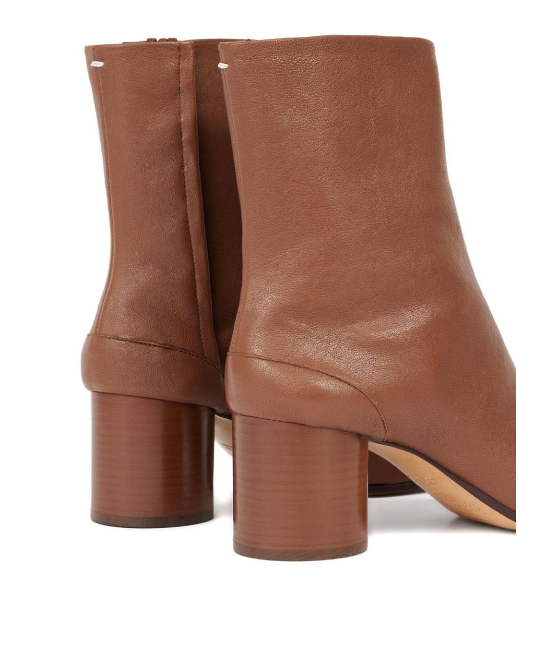 MAISON MARGIELA Коричневые кожаные ботильоны, фото 2