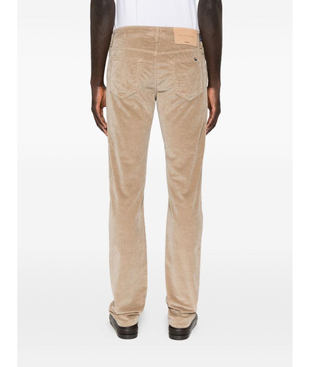 JACOB COHEN Бежевые хлопковые повседневные брюки, фото 3