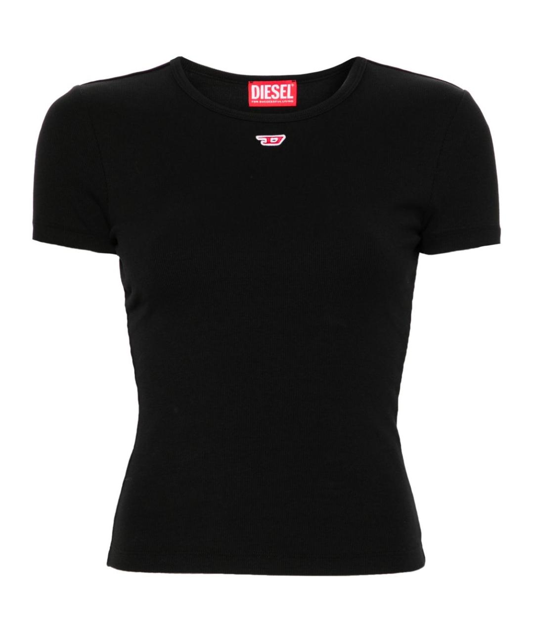 DIESEL Черная хлопковая футболка, фото 1