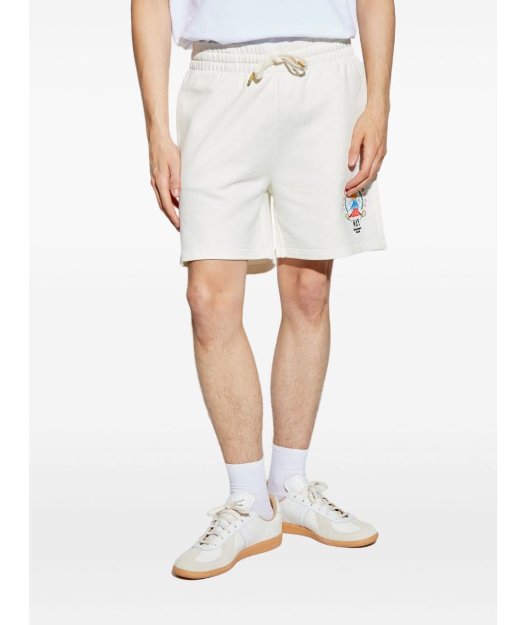 CASABLANCA Белые хлопковые шорты, фото 4