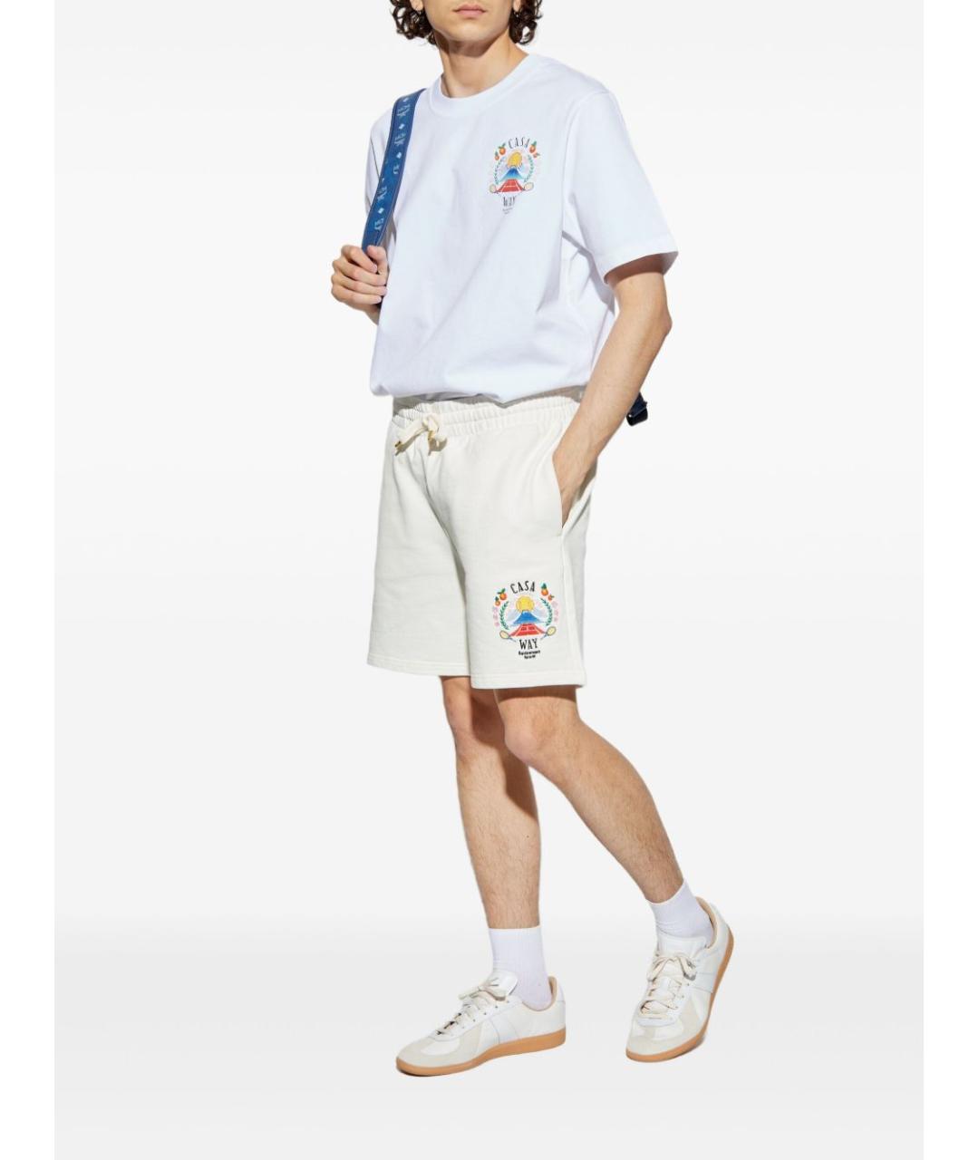 CASABLANCA Белые хлопковые шорты, фото 2