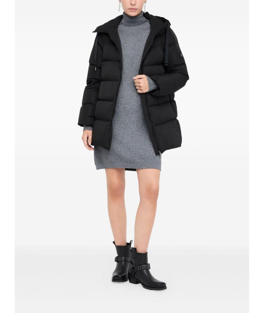 LIU JO Черный полиэстеровый пуховик, фото 2