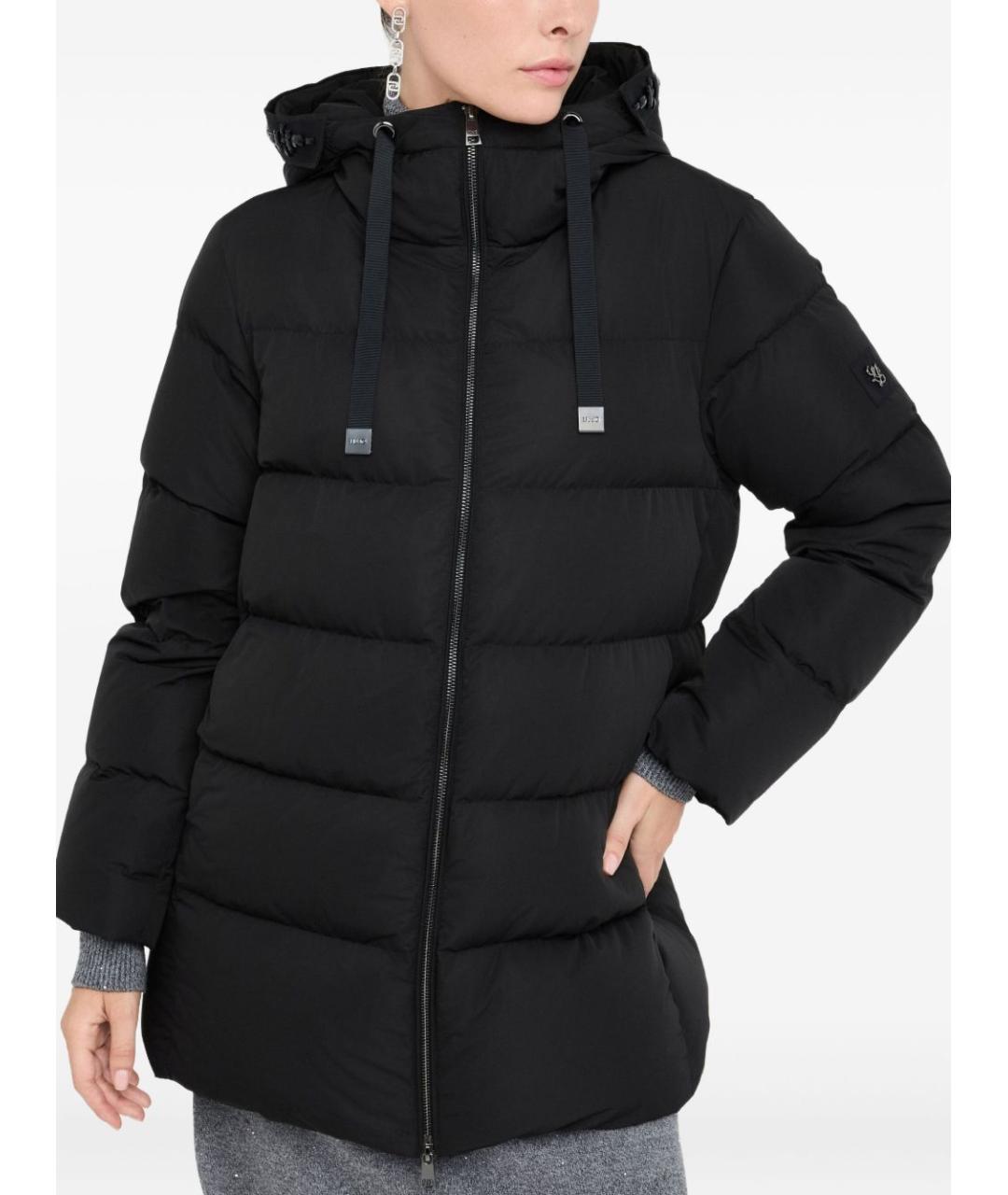 LIU JO Черный полиэстеровый пуховик, фото 5