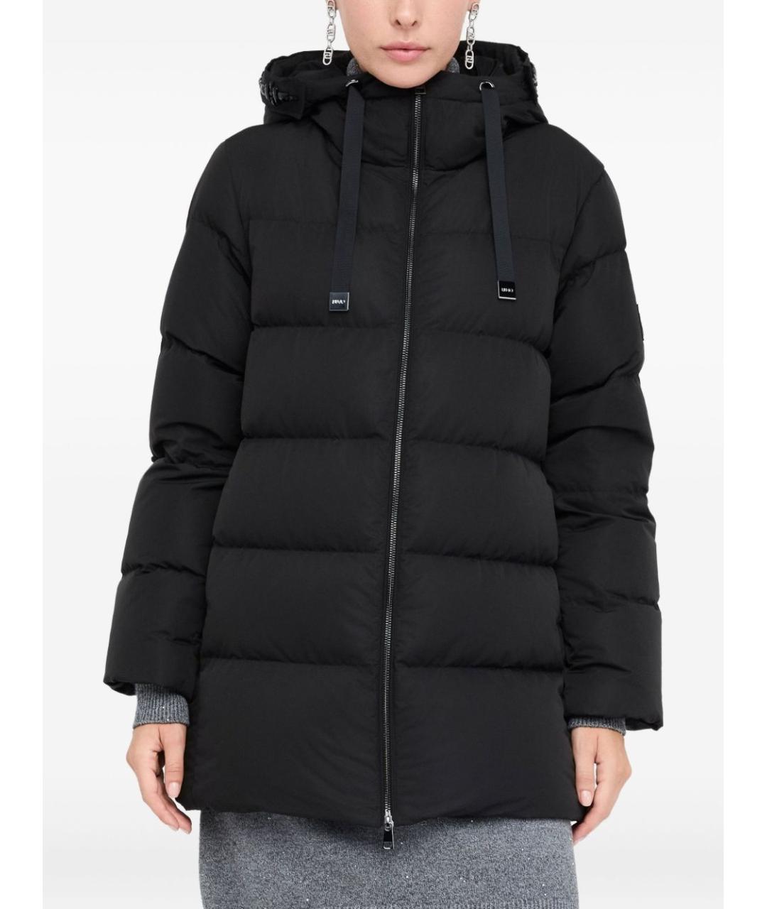 LIU JO Черный полиэстеровый пуховик, фото 3