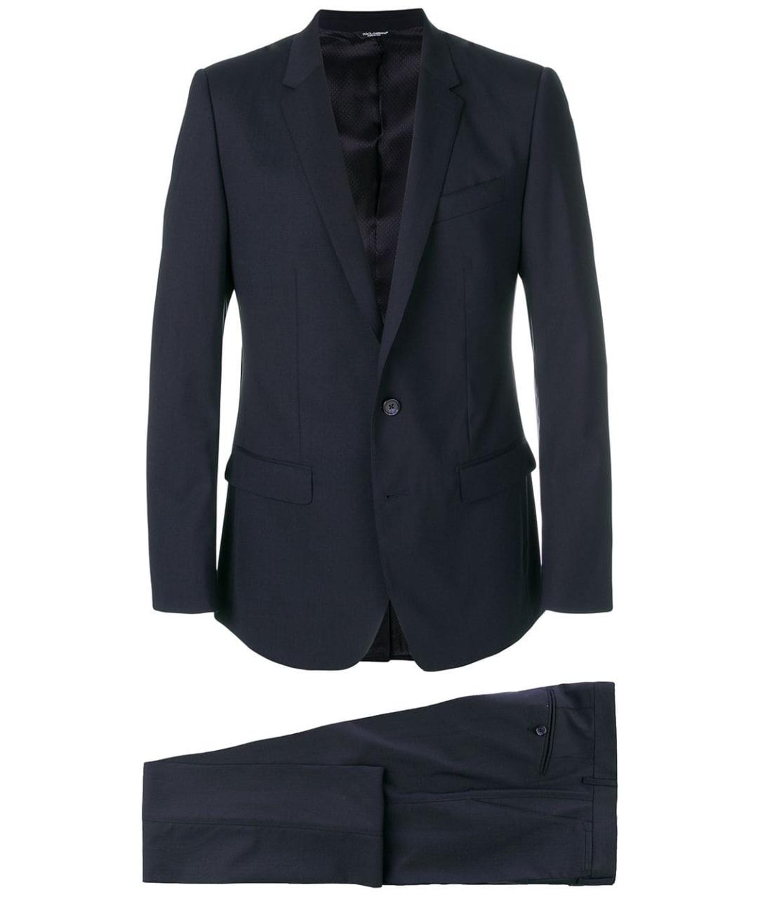 DOLCE&GABBANA Темно-синий классический костюм, фото 1