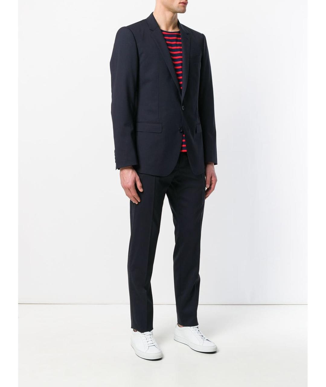 DOLCE&GABBANA Темно-синий классический костюм, фото 3