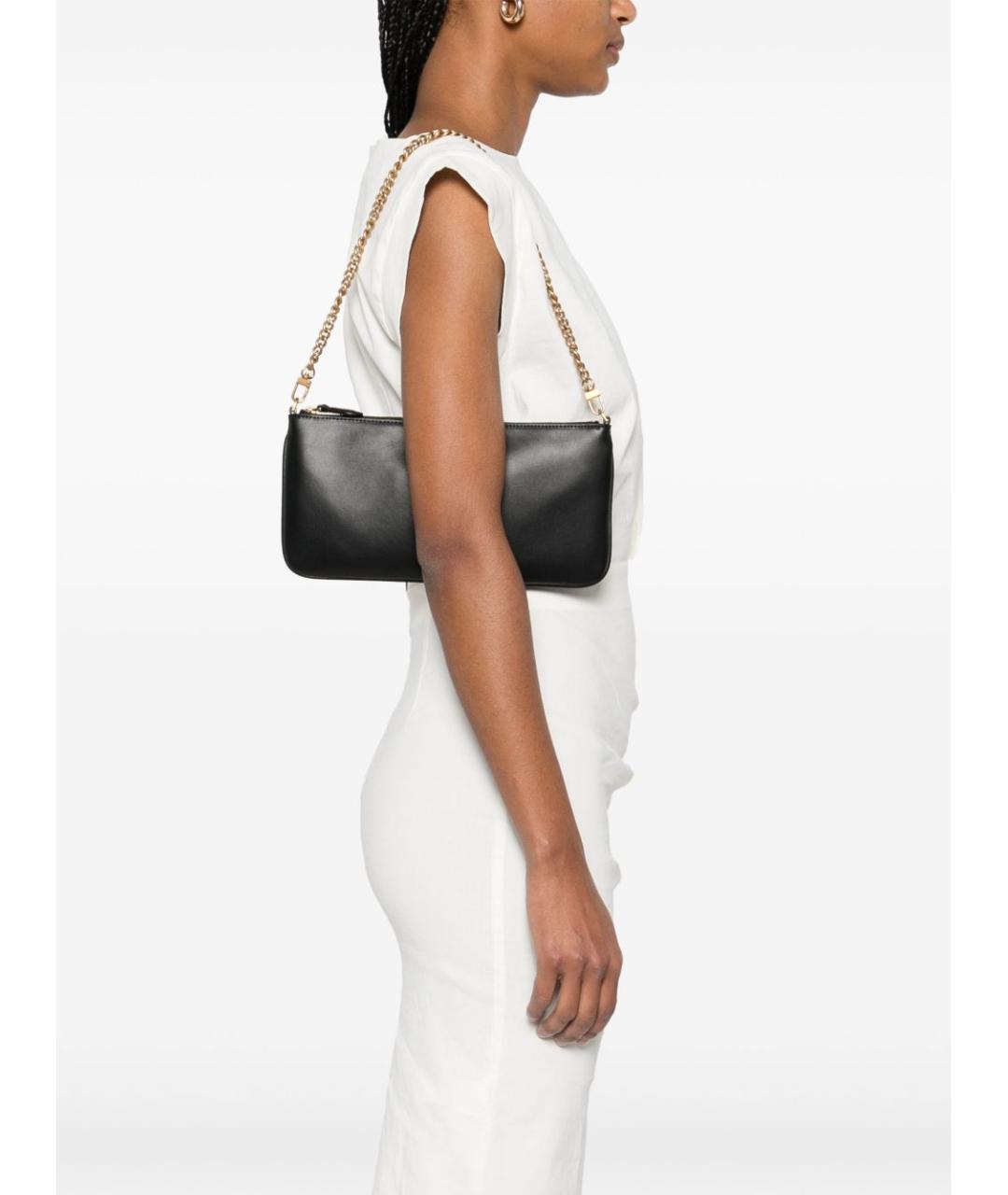 PINKO Черная кожаная сумка через плечо, фото 5