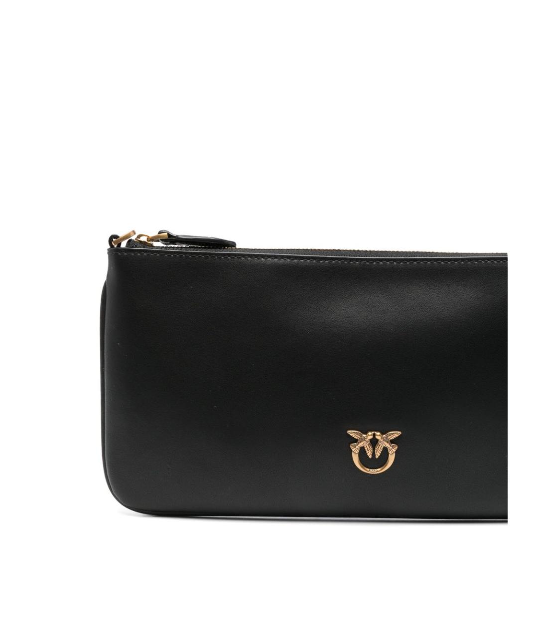 PINKO Черная кожаная сумка через плечо, фото 3