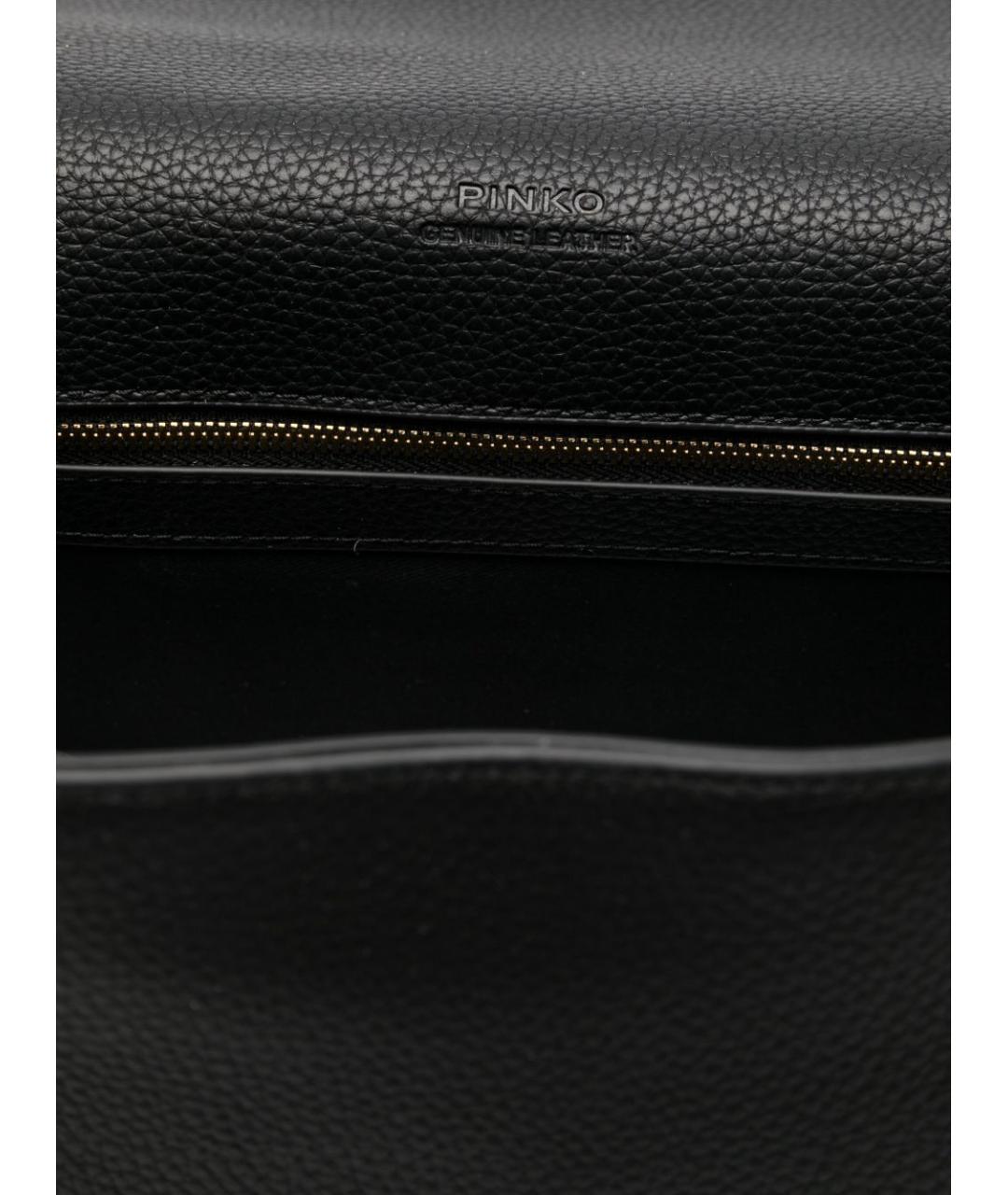 PINKO Черная кожаная сумка через плечо, фото 4