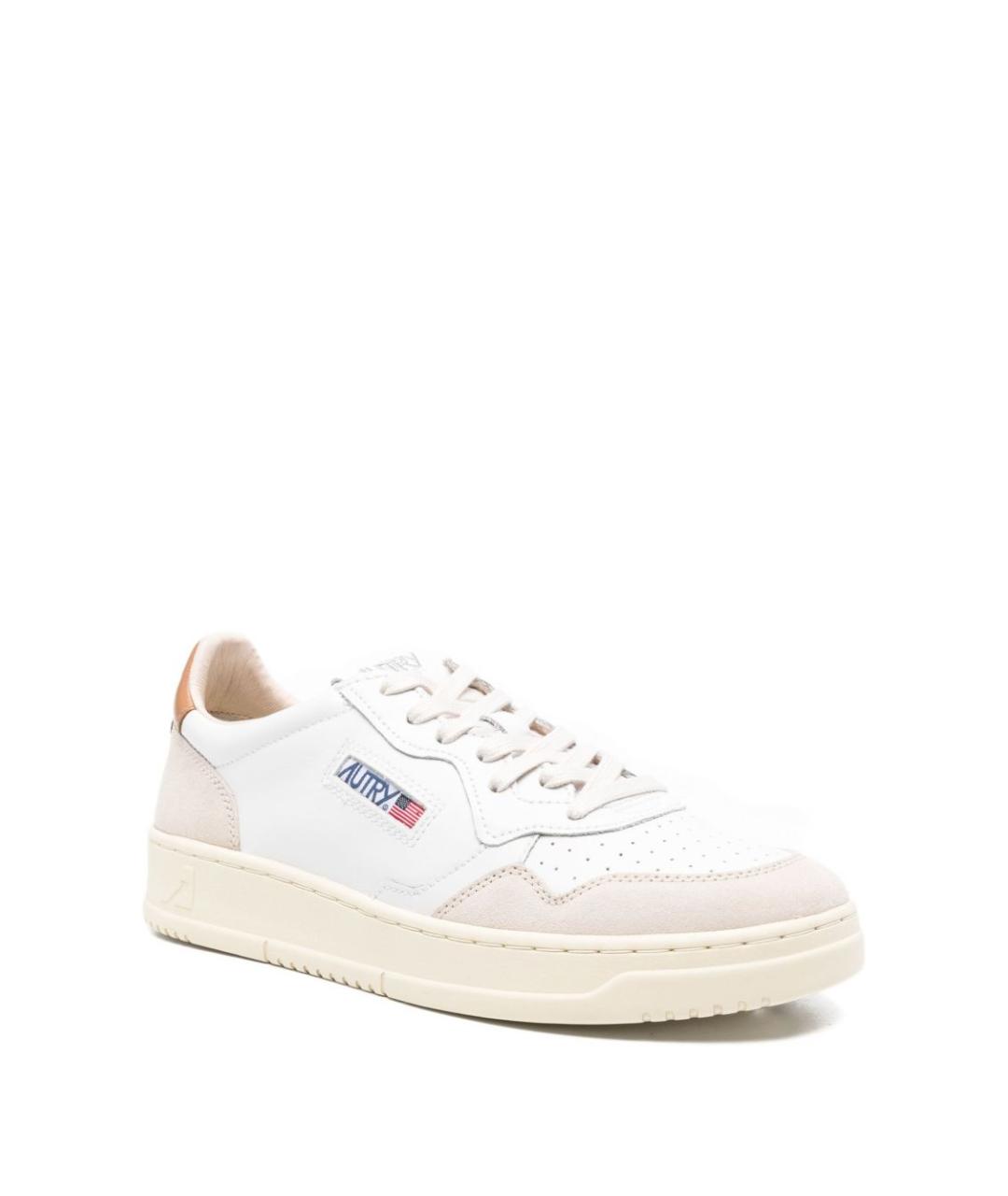 AUTRY Белые кожаные низкие кроссовки / кеды, фото 3