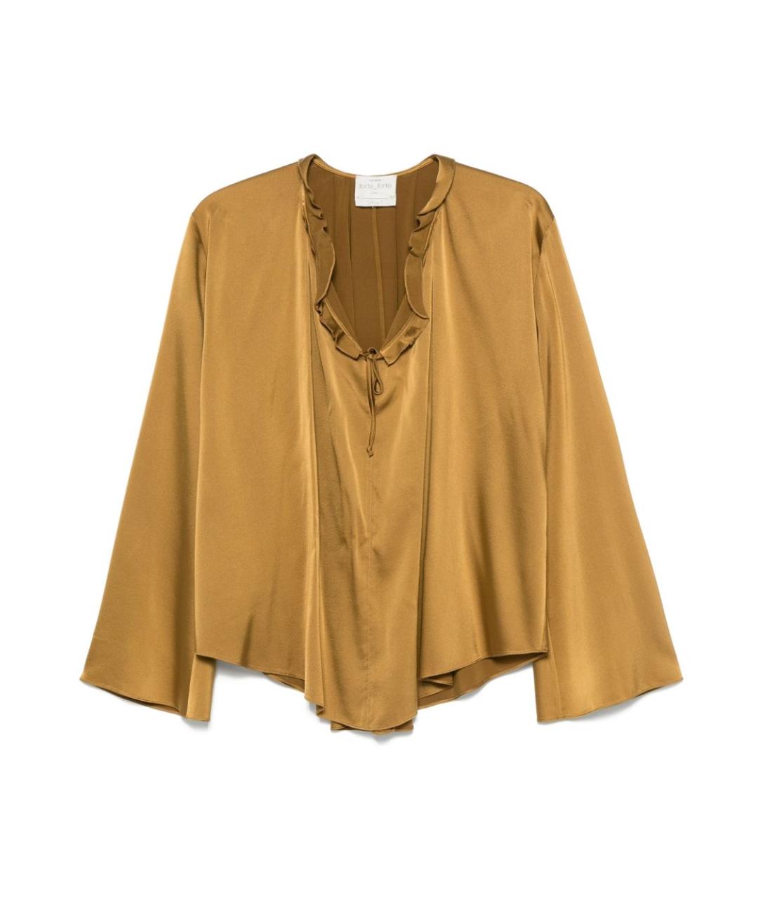FORTE FORTE Хаки шелковая блузы, фото 1