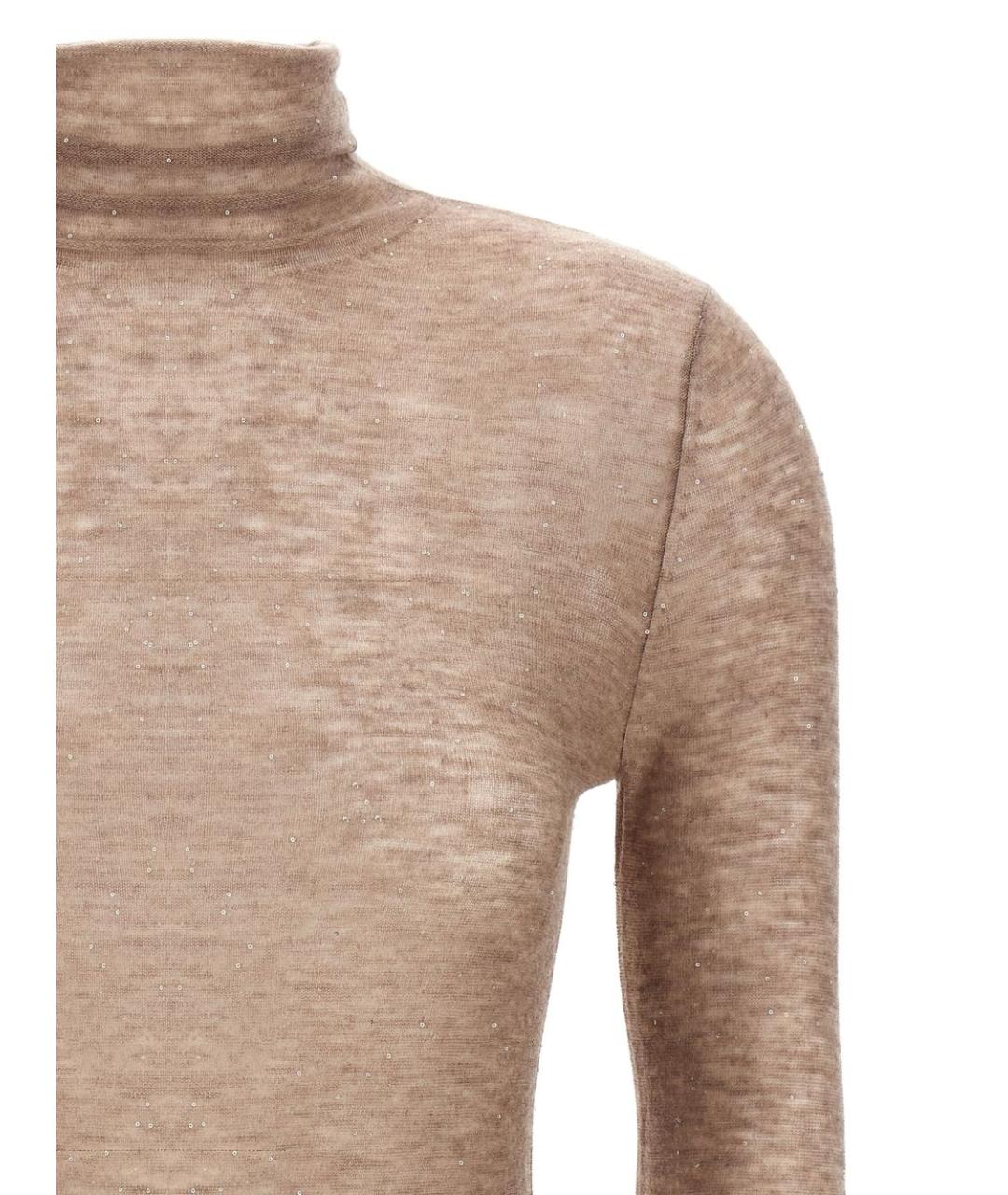 PINKO Бежевая шерстяная водолазка, фото 2