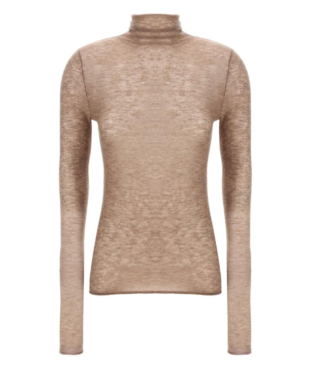 PINKO Бежевая шерстяная водолазка, фото 1