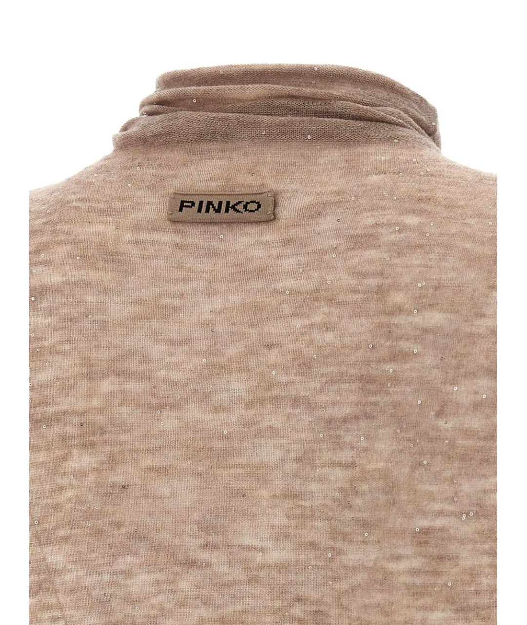 PINKO Бежевая шерстяная водолазка, фото 4