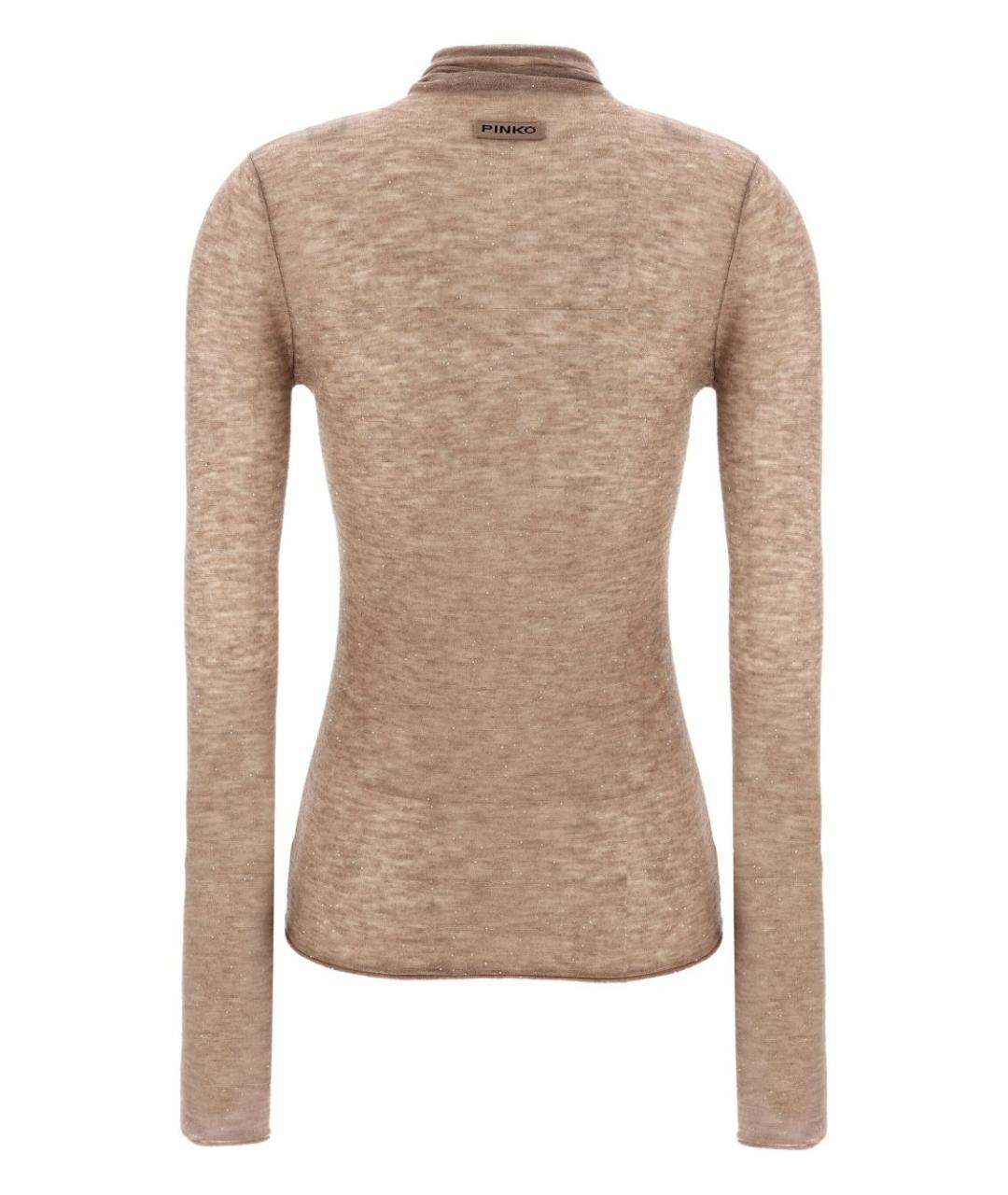 PINKO Бежевая шерстяная водолазка, фото 3