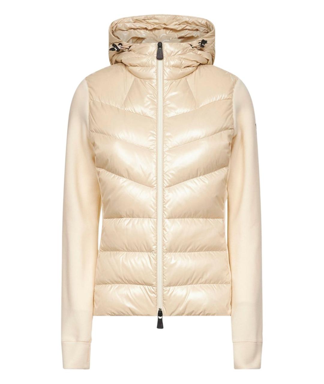 MONCLER GRENOBLE Бежевый полиэстеровый кардиган, фото 1
