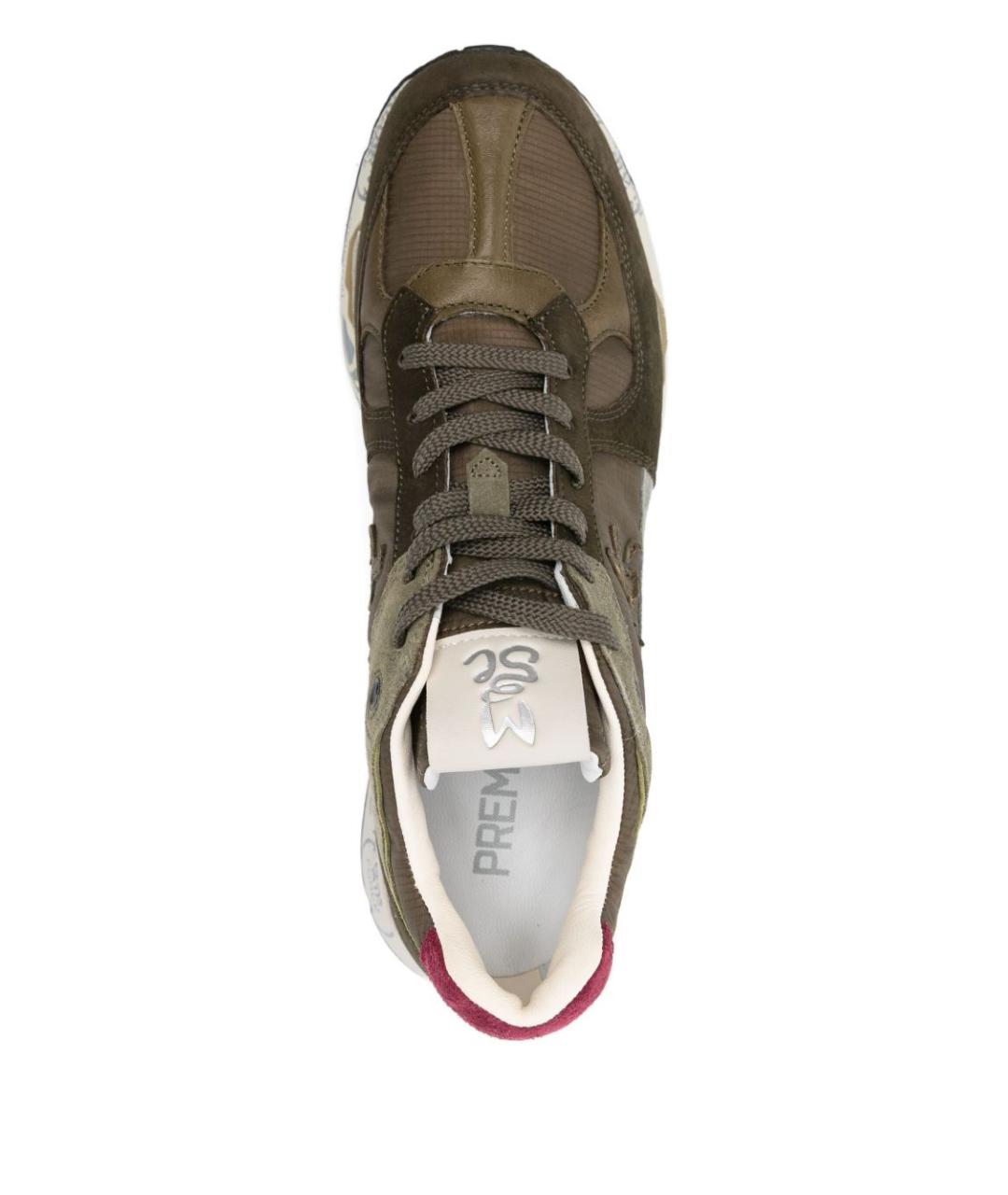 PREMIATA Хаки текстильные низкие кроссовки / кеды, фото 3