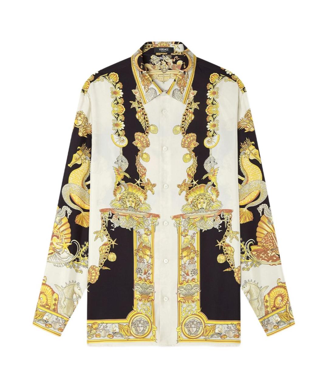 VERSACE Мульти шелковая кэжуал рубашка, фото 1