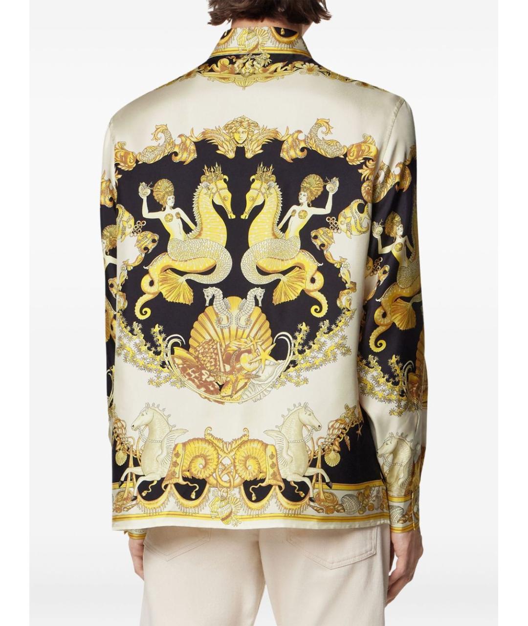 VERSACE Мульти шелковая кэжуал рубашка, фото 4