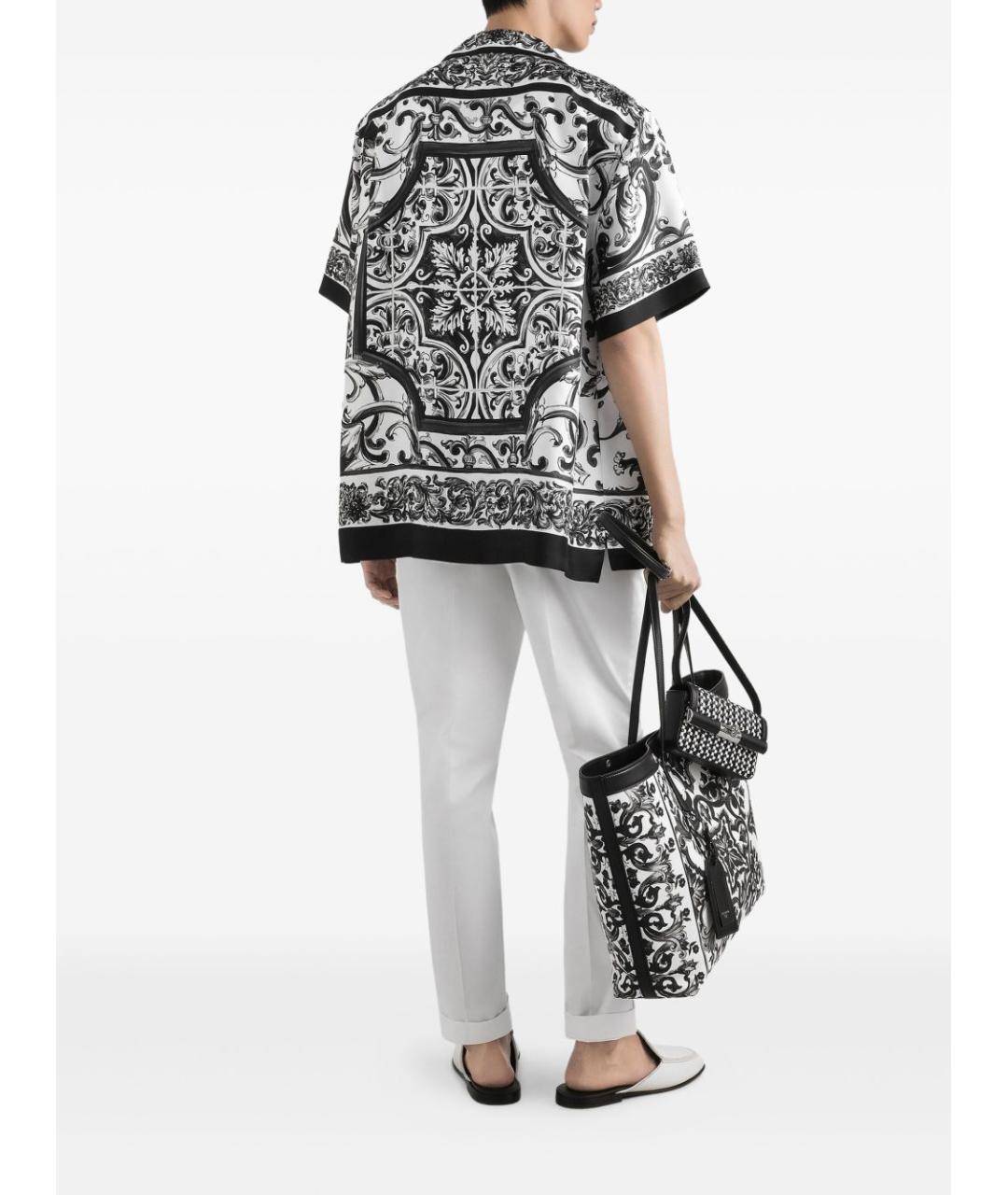 DOLCE&GABBANA Черная шелковая кэжуал рубашка, фото 2