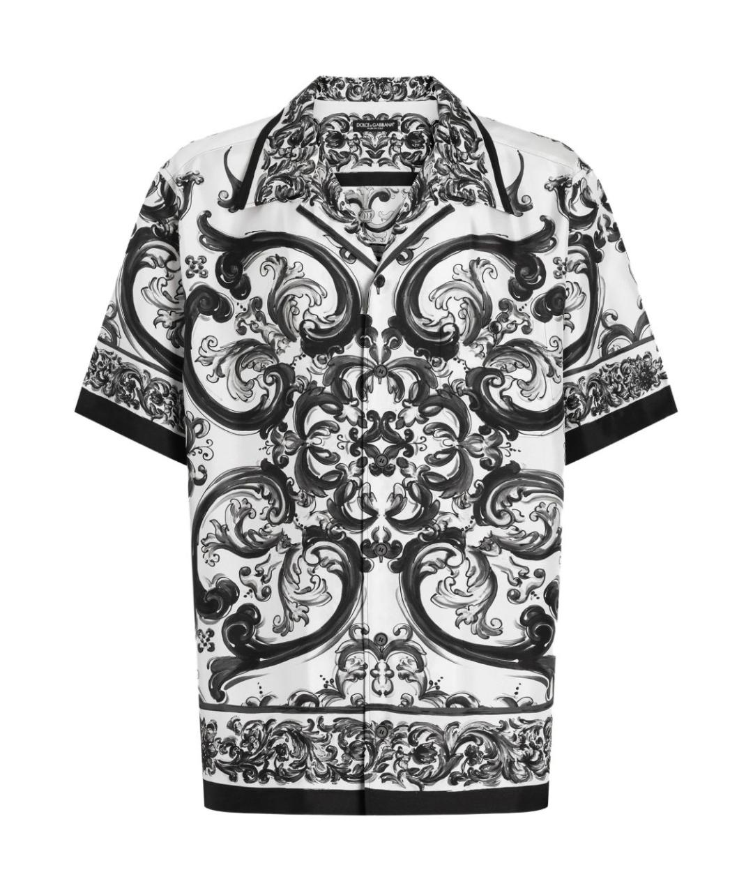 DOLCE&GABBANA Черная шелковая кэжуал рубашка, фото 1