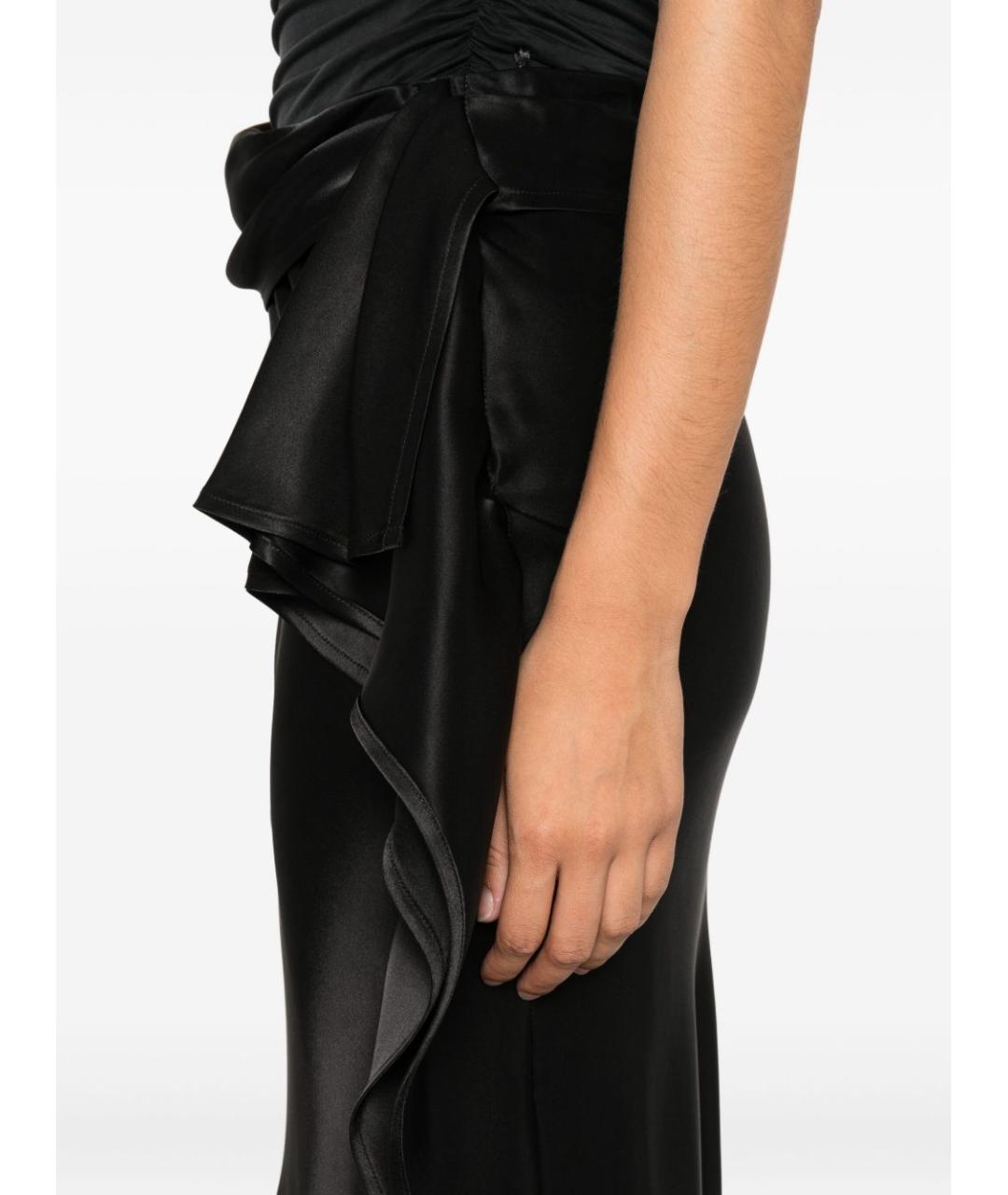 PINKO Черная полиэстеровая юбка миди, фото 4