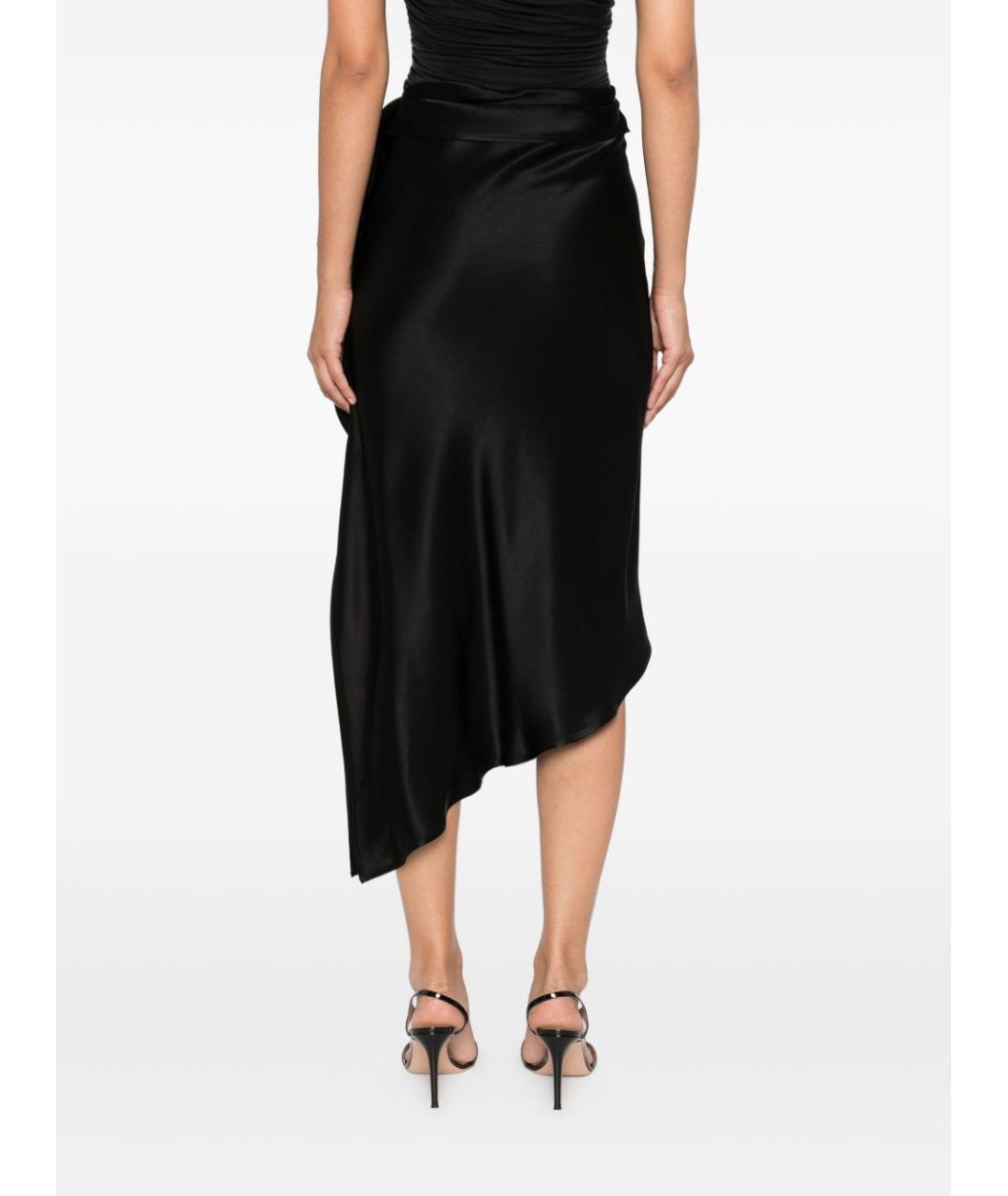 PINKO Черная полиэстеровая юбка миди, фото 5