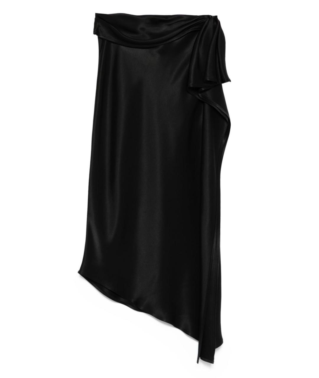 PINKO Черная полиэстеровая юбка миди, фото 1