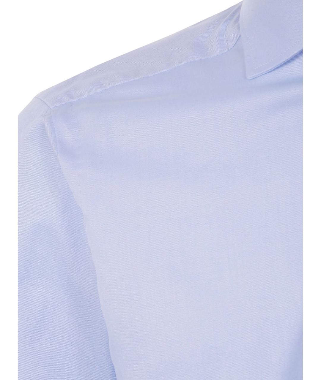 BARBA Голубая хлопковая классическая рубашка, фото 2