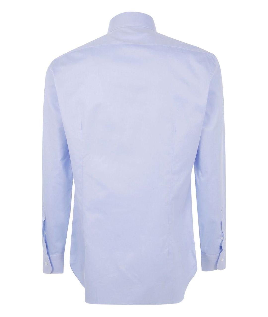 BARBA Голубая хлопковая классическая рубашка, фото 3