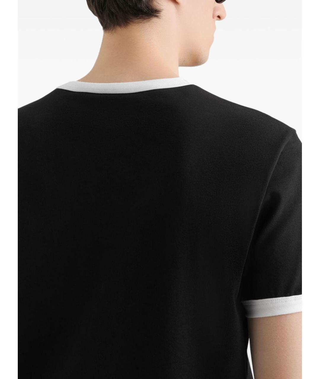 DOLCE&GABBANA Черная хлопковая футболка, фото 5