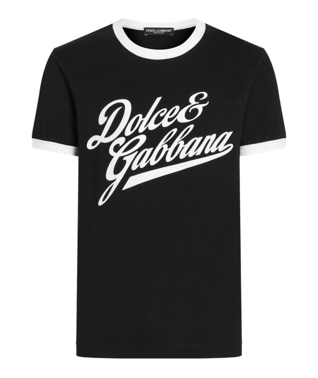 DOLCE&GABBANA Черная хлопковая футболка, фото 1