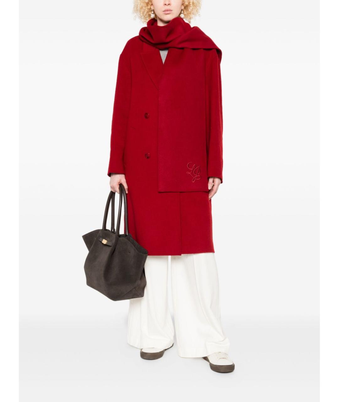 LIU JO Красное шерстяное пальто, фото 2