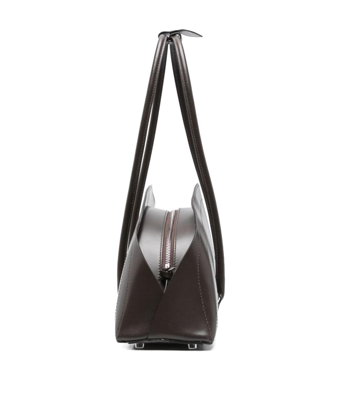 FEDERICO CINA Коричневая кожаная сумка через плечо, фото 5