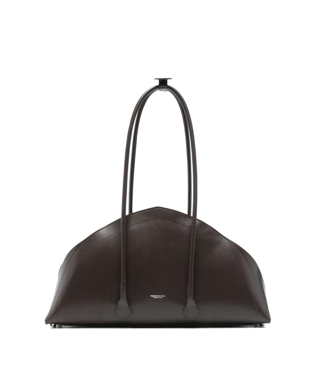 FEDERICO CINA Коричневая кожаная сумка через плечо, фото 1