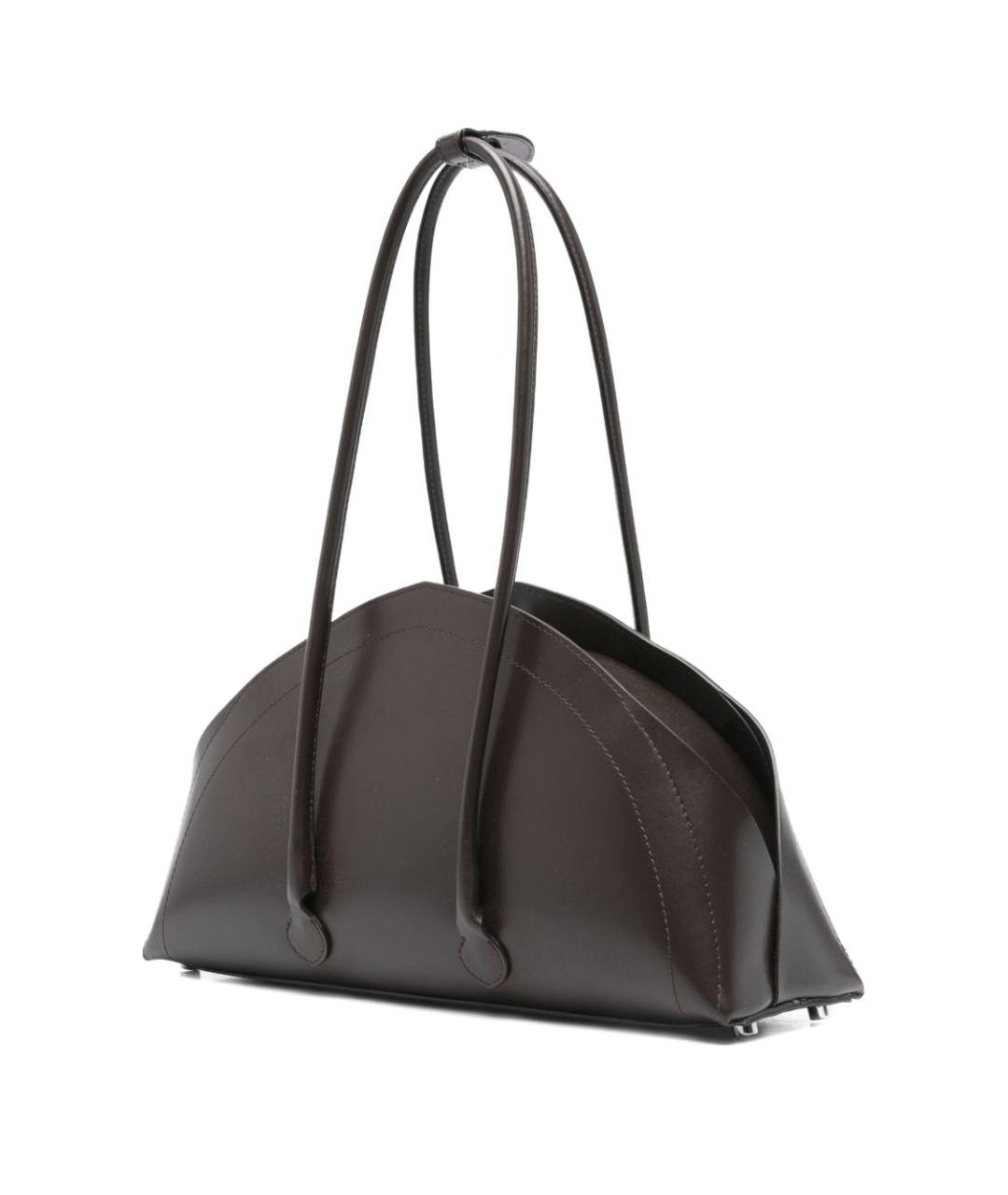 FEDERICO CINA Коричневая кожаная сумка через плечо, фото 4