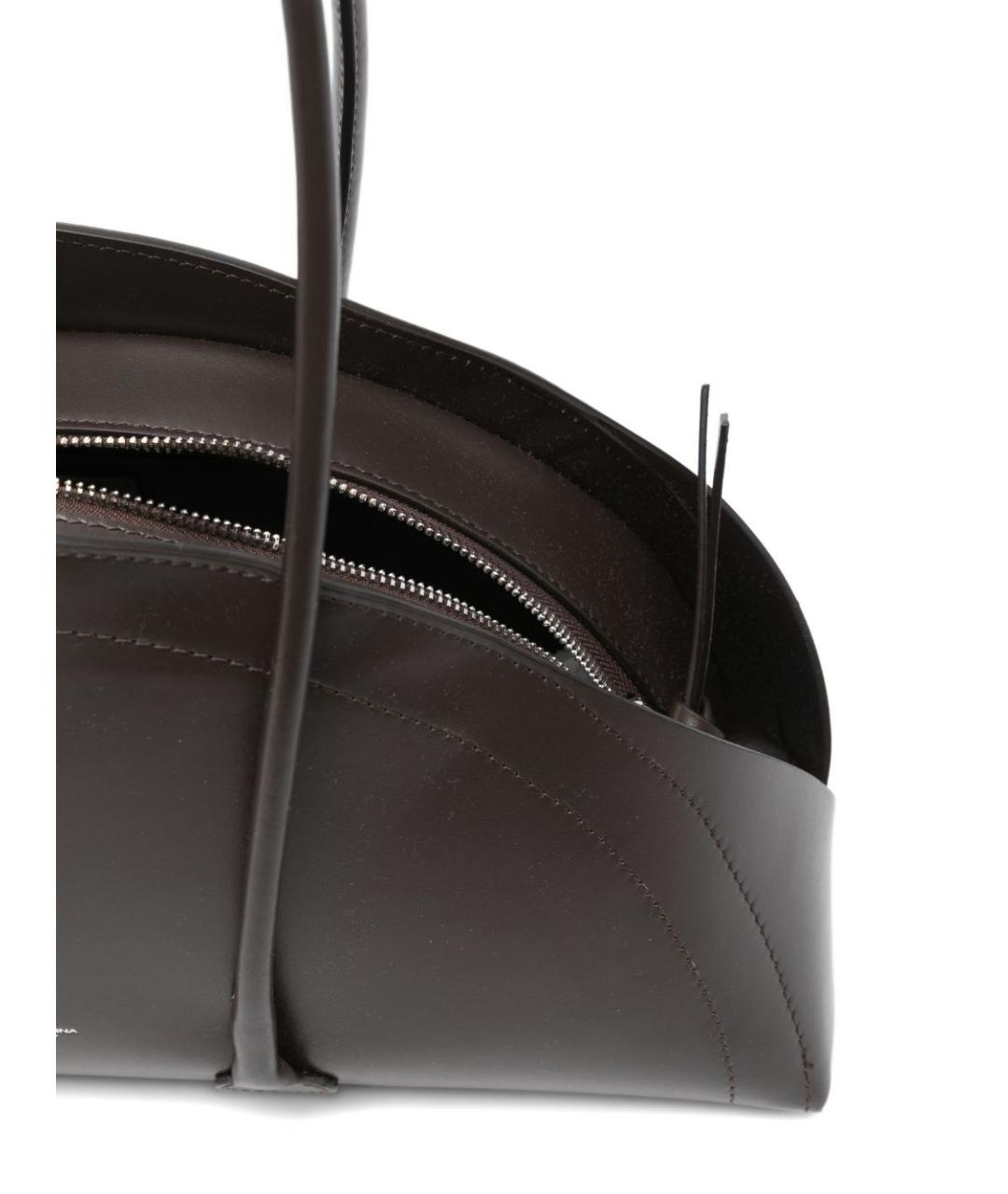 FEDERICO CINA Коричневая кожаная сумка через плечо, фото 3