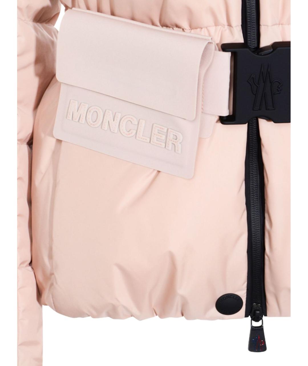 MONCLER GRENOBLE Розовый полиэстеровый пуховик, фото 3