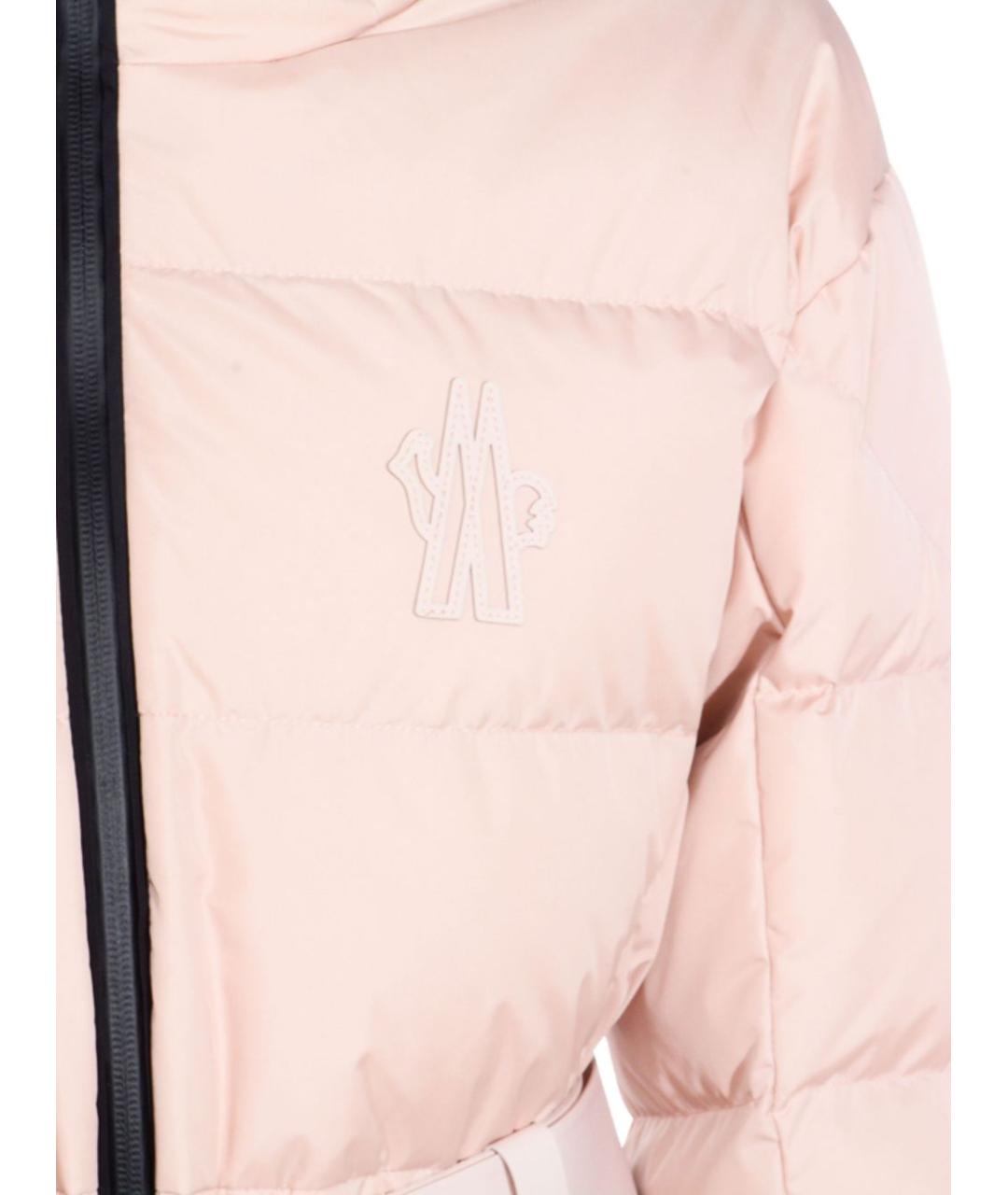 MONCLER GRENOBLE Розовый полиэстеровый пуховик, фото 2