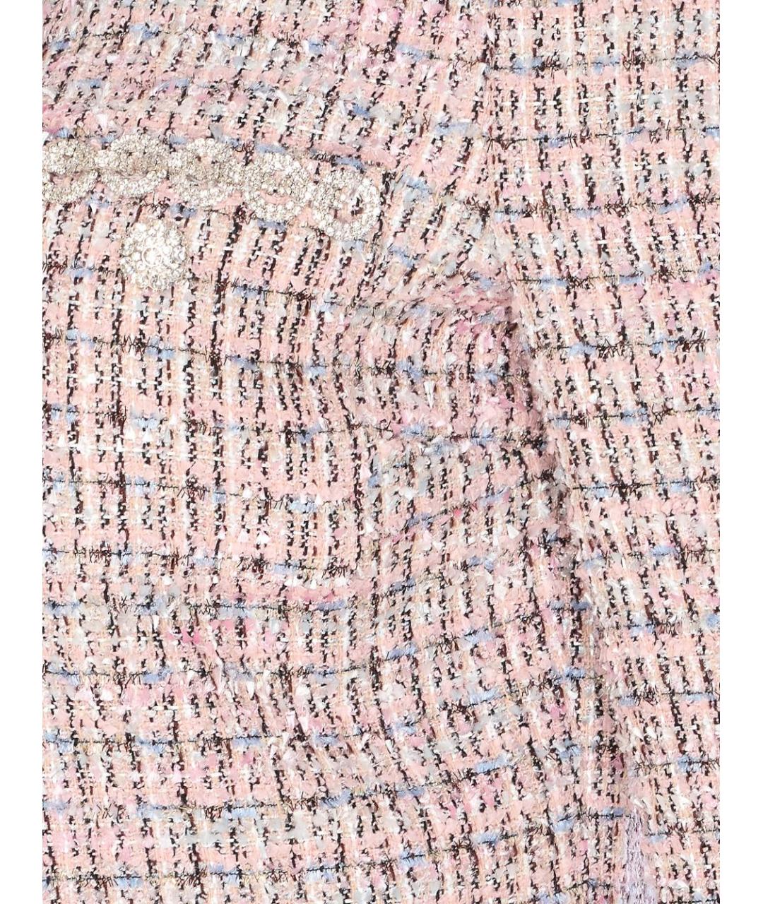 SELF-PORTRAIT Розовый твидовый жакет/пиджак, фото 4