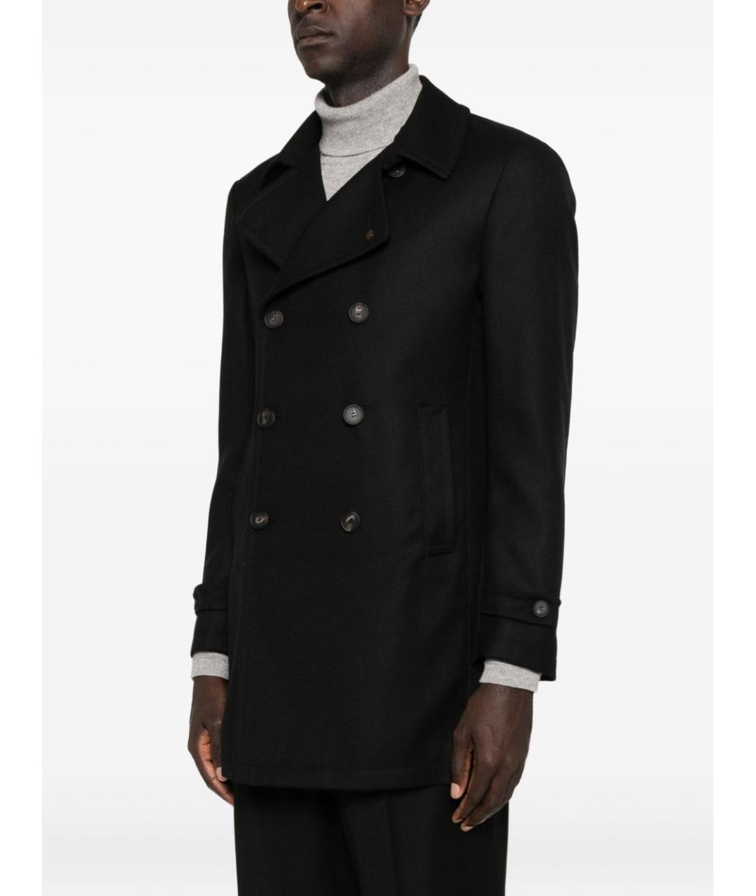 TAGLIATORE Черное шерстяное пальто, фото 5