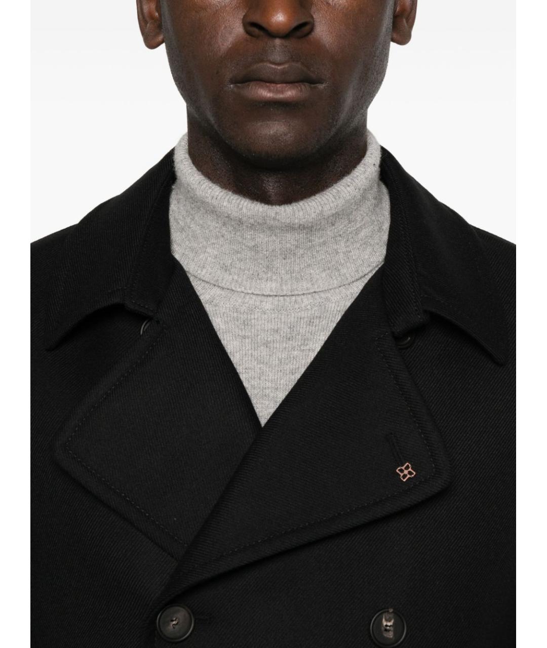 TAGLIATORE Черное шерстяное пальто, фото 4